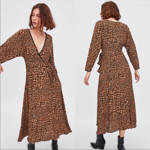 Zara Animal Print Dress - Picture 4 of 6